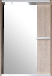 ASB-Mebel Зеркало Адель 60 белое/дуб сонома – фотография-1